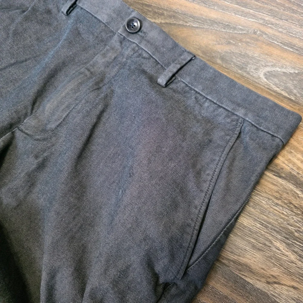 Banana Republic Kentfield Pant Mens 36x34 Charcoal Gray Cotton Chino Trousers